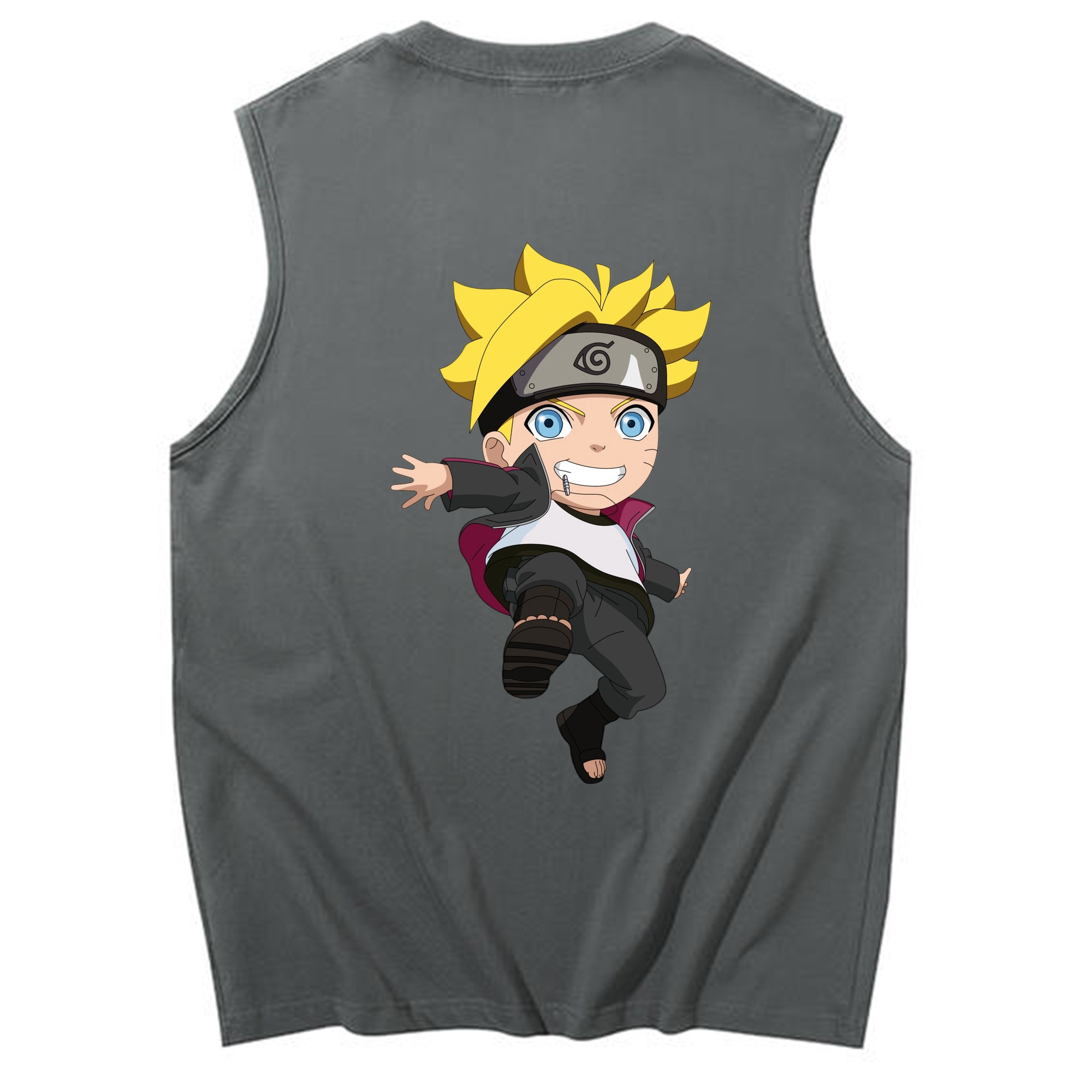 （画像用） NARUTO -ナルト- うずまき ボルト Uzumaki Boruto コットン100％タンクトップ（背面プリント）